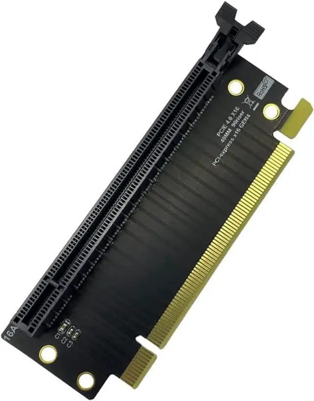Alt view image 3 of 6 - PCIE 4.0 X4 X8 to X16 Riser Card Converter PCB Adapter GEN4 Board for Graphics Card Network Card Capture Card and Other Standard PCIE Card (X16 90degree)