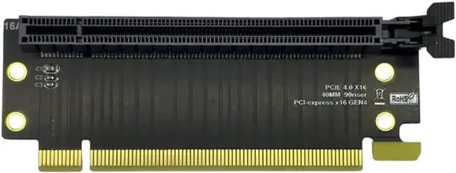 Alt view image 4 of 6 - PCIE 4.0 X4 X8 to X16 Riser Card Converter PCB Adapter GEN4 Board for Graphics Card Network Card Capture Card and Other Standard PCIE Card (X16 90degree)
