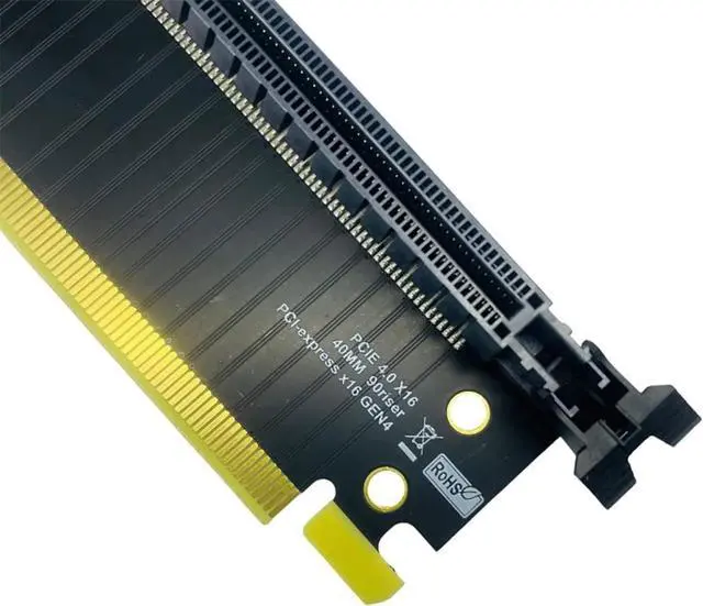 Alt view image 6 of 6 - PCIE 4.0 X4 X8 to X16 Riser Card Converter PCB Adapter GEN4 Board for Graphics Card Network Card Capture Card and Other Standard PCIE Card (X16 90degree)