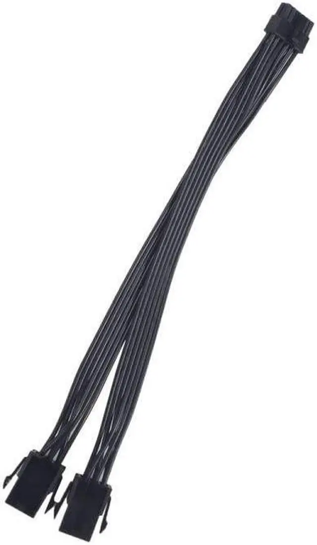Alt view image 7 of 7 - Dual PCIe 6/8 Pin Female to Mini 12 Pin Male GPU Power Adapter Cable Compatible with NVIDIA GeForce RTX 30 Series RTX 3080 RTX 3090 GPU (Double 6Pin)