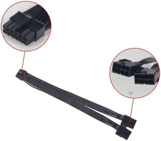 Alt view image 4 of 7 - Dual PCIe 6/8 Pin Female to Mini 12 Pin Male GPU Power Adapter Cable Compatible with NVIDIA GeForce RTX 30 Series RTX 3080 RTX 3090 GPU (8Pin)