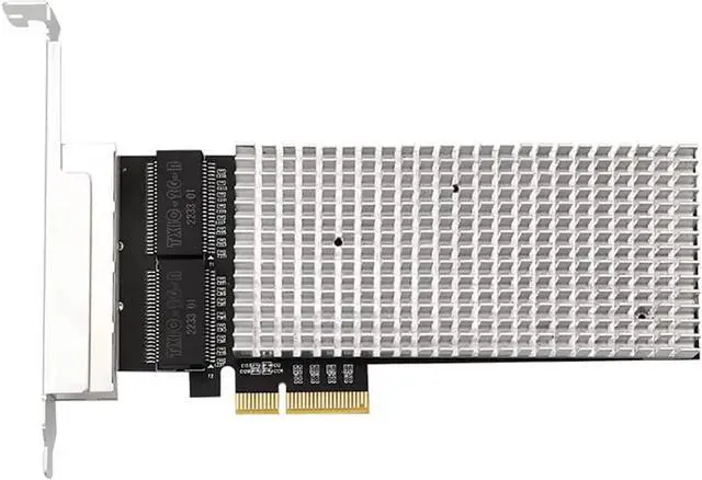 Alt view image 2 of 6 - diewu 4Port 2.5G Gigabit PCIe Network Card Ethernet Adapter with Chip I225 High-Speed Non-Drop for Computer Gaming Desktop ESXi Diskless PXE Boot