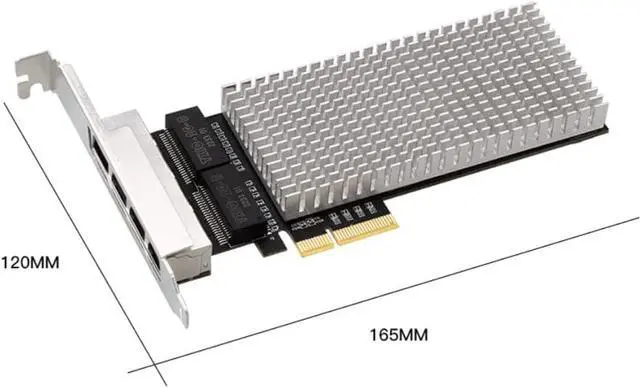 Alt view image 5 of 6 - diewu 4Port 2.5G Gigabit PCIe Network Card Ethernet Adapter with Chip I225 High-Speed Non-Drop for Computer Gaming Desktop ESXi Diskless PXE Boot