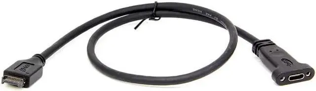 Alt view image 2 of 4 - Motherboard Expansion Cable USB 3.1 Type E Male to USB-C Female 50cm Front Panel Header Computer Connector