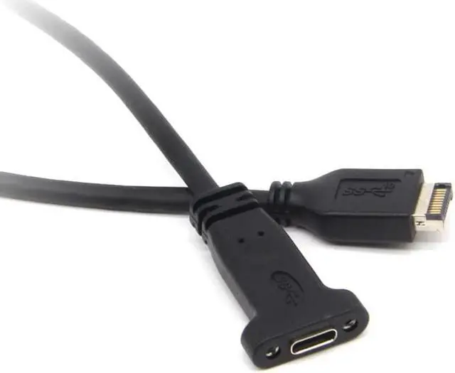 Alt view image 4 of 4 - Motherboard Expansion Cable USB 3.1 Type E Male to USB-C Female 50cm Front Panel Header Computer Connector
