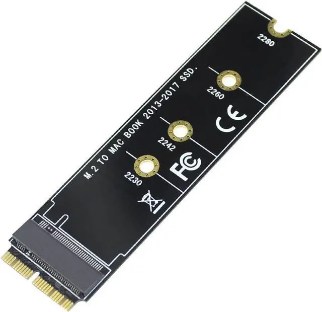 Alt view image 2 of 7 - M Key M.2 NVME SSD Convert Adapter Card Compatible with Mac·Book Air Pro Re·Tina 2013-2017 NGFF A·HCI SSD A1465 A1466 A1398 A1502