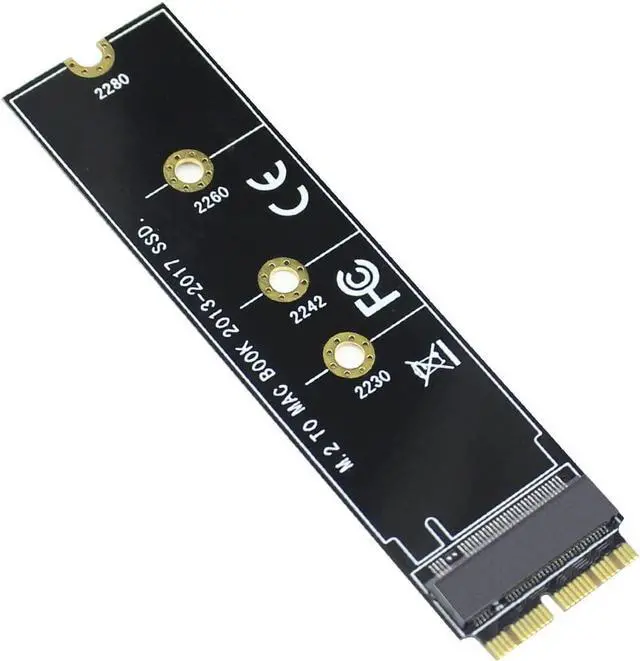 Alt view image 3 of 7 - M Key M.2 NVME SSD Convert Adapter Card Compatible with Mac·Book Air Pro Re·Tina 2013-2017 NGFF A·HCI SSD A1465 A1466 A1398 A1502