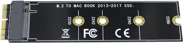 Alt view image 7 of 7 - M Key M.2 NVME SSD Convert Adapter Card Compatible with Mac·Book Air Pro Re·Tina 2013-2017 NGFF A·HCI SSD A1465 A1466 A1398 A1502
