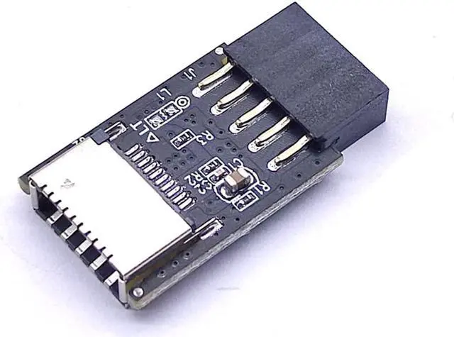 Alt view image 5 of 5 - Motherboard Connector USB2.0 Extender Card 9Pin to TY-PE C A-Key Front Converter USB3.2 Type-E Interface Header Adapter (Type A)