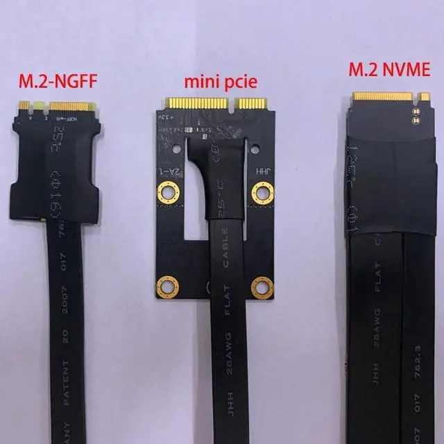 Alt view image 6 of 7 - M.2 WiFi (A/E Key) External Graphics Card Stand Bracket w/ PCIe 3.0 4X PCI-E x4 Riser Cable Compatible with ITX STX NUC VEGA64 GTX1080ti (50cm,M.2 WiFi A E Key)