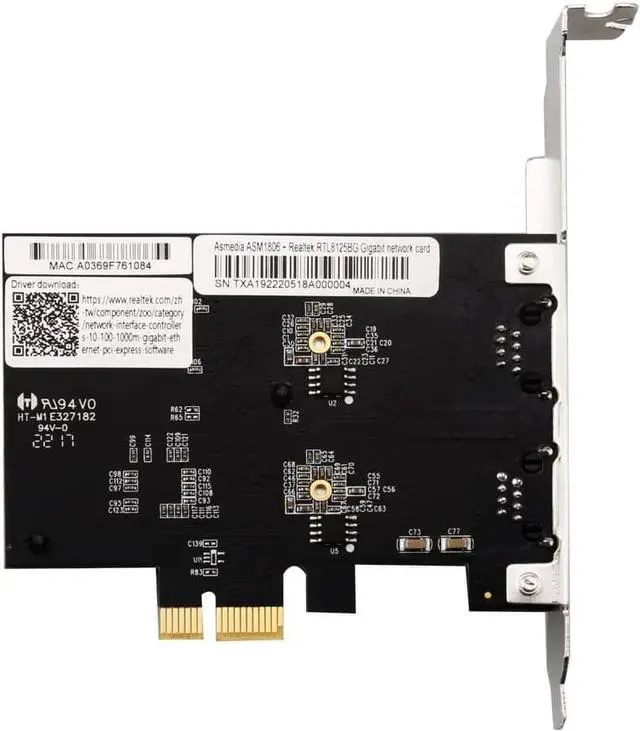 Alt view image 4 of 6 - Gigabit Dual Port Network Card 2*RJ45 LAN Port 10/100/1000/2500Mbps 2.5G Ethernet Controller Support for Desktop 8125BG Chip ESXi PXE Diskless Boot/Soft Routing