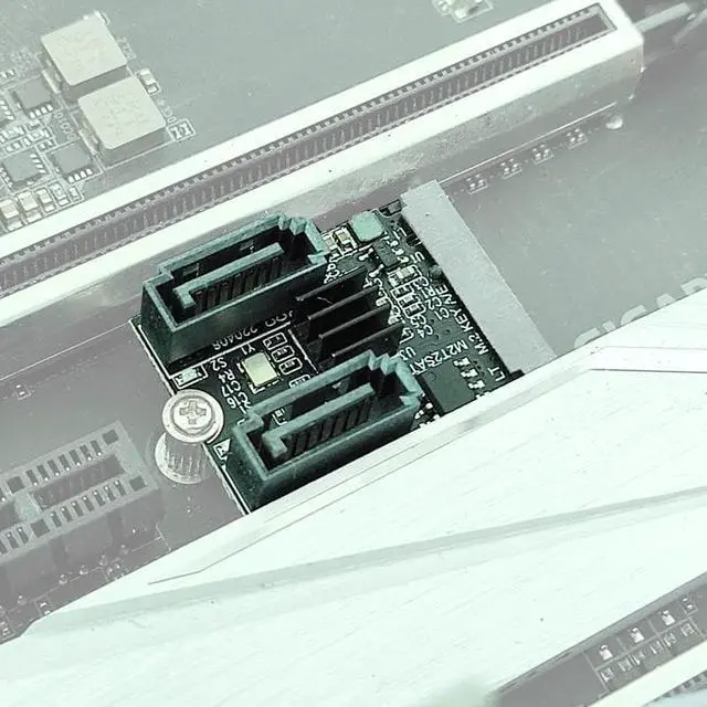 Alt view image 5 of 6 - M.2 (A+E Key) Card NGFF to 2 Ports SATA3.0 / 6G Extention Card Hard Disk Drive-Free JMB582 (Short Version)
