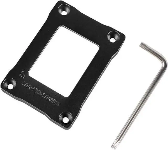 Alt view image 2 of 6 - Computer CPU Fixer Anti-Bending Buckle Bending Correction Type Anti-Fall Bracket Aluminum Alloy Compatible with Intel 12th Generation (Black)