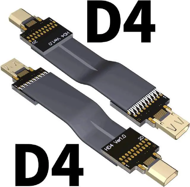 Alt view image 2 of 7 - HDD Series Cable Micro HD-MI V2.0b Compatible Cable (18Gbps, 4K@60Hz) Compatible with GoPpro Camera Aerial Photography (15CM,D4-D4)