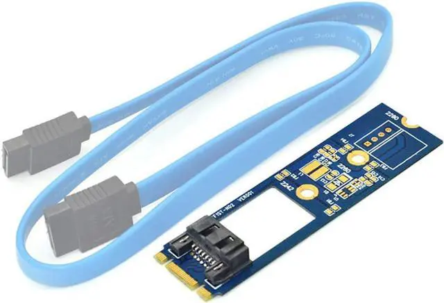 Alt view image 4 of 6 - M.2 to SATA 7Pin Adapter Card M.2 Key B-M to SATA3.0 Converter Board for M2 NGFF 2242 2260 2280 SDD