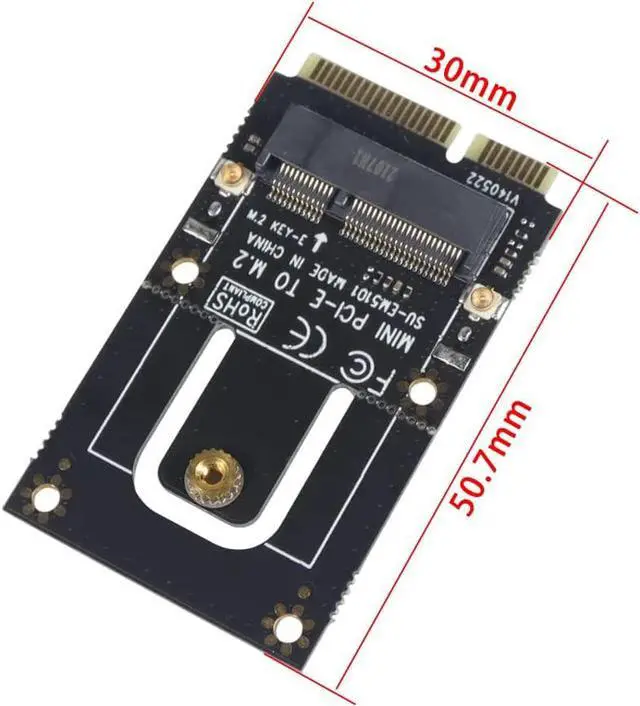 Alt view image 3 of 6 - NGFF M.2 to Mini PCI-E Adapter Card Mini Pci-e to M.2 Wireless Module Conversion Card EM5101 / EM5101B (EM5101 Without Antenna)