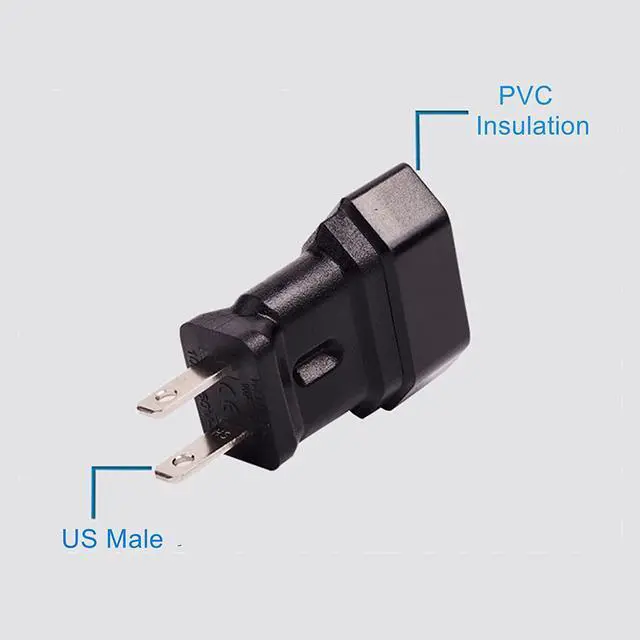 Alt view image 3 of 5 - US Outlet Converter 250V US Travel Plug Adapter Universal (EU to US plug adapter-2 holes)
