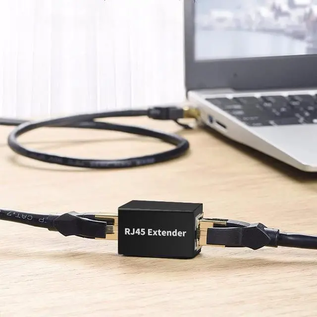 Alt view image 3 of 6 - RJ45 to RJ46 Ethernet Adapter Connectors RJ45/RJ46 Ethernet Coupler Aluminum Alloy Female to Female RJ45 Extender for CAT5E/CAT6/CAT8 Ethernet