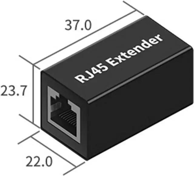 Alt view image 6 of 6 - RJ45 to RJ46 Ethernet Adapter Connectors RJ45/RJ46 Ethernet Coupler Aluminum Alloy Female to Female RJ45 Extender for CAT5E/CAT6/CAT8 Ethernet