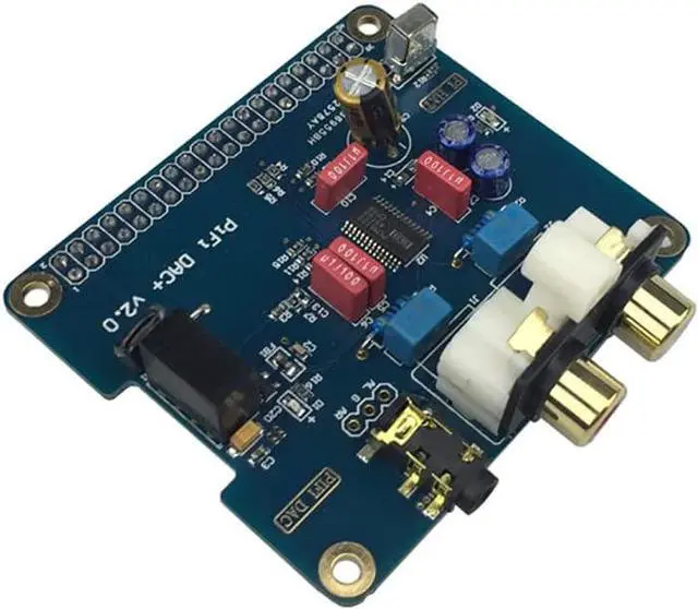 Alt view image 2 of 5 - Raspberry Pi Lossless Analog Audio Board 32bit HiFi DAC Audio Card Expansion Board for Raspberry Pi 4B/3B+ (Single Board)