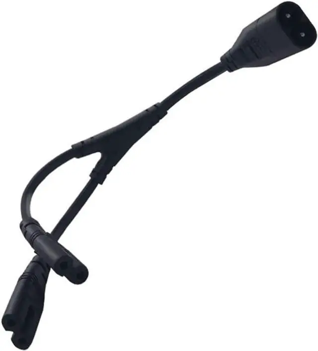 Alt view image 4 of 4 - Figure 8 Power Cord 0.75mm 2 Pin Universal Replacement AC Power Cable for Camera Battery Chargers TV Computer Monitor Projector Printer etc (0.3M C8 to 2*C7)