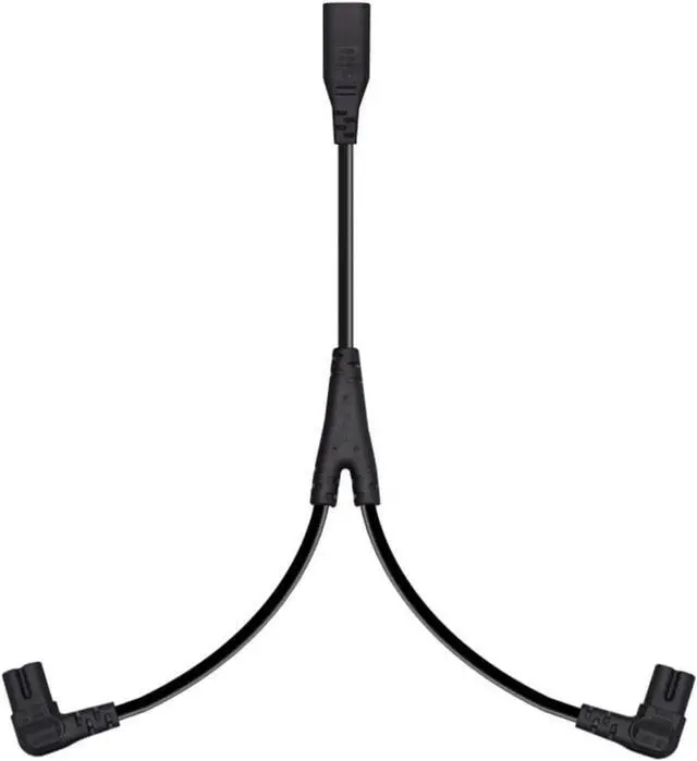 Alt view image 4 of 4 - Figure 8 Power Cord 0.75mm 2 Pin Universal Replacement AC Power Cable for Camera Battery Chargers TV Computer Monitor Projector Printer etc (0.3M C8 to 2*C7 Angled)