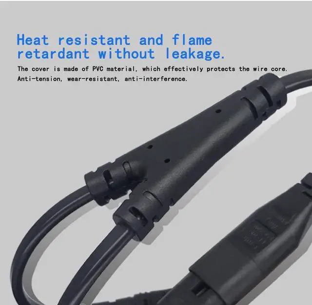 Alt view image 2 of 4 - Figure 8 Power Cord 0.75mm 2 Pin Universal Replacement AC Power Cable for Camera Battery Chargers TV Computer Monitor Projector Printer etc (0.3M C8 to 2*C7)