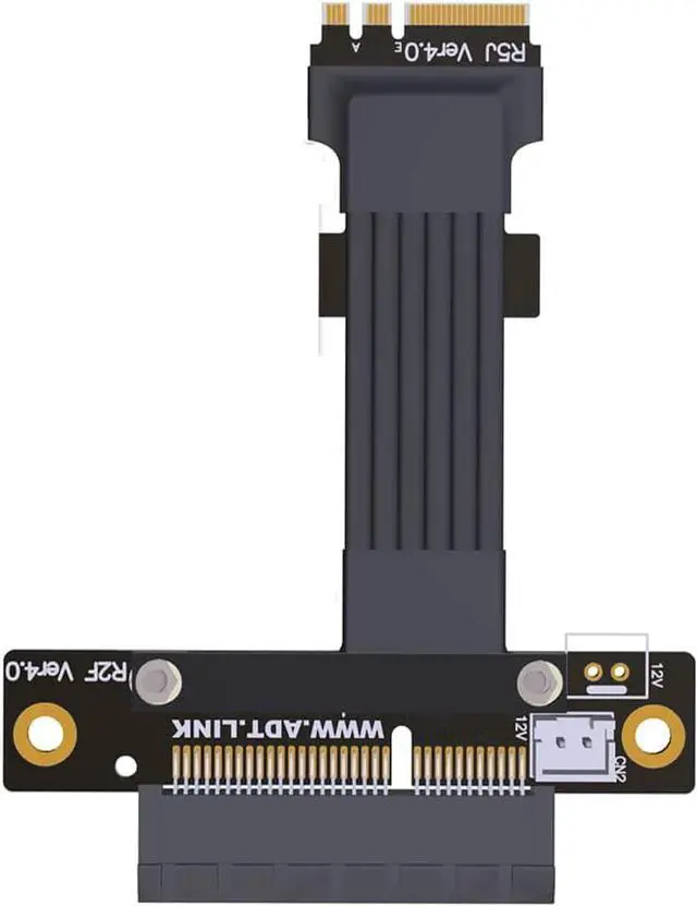 Alt view image 4 of 6 - PCI-e 4.0 M.2 WiFi A.E Key A+E to PCI-e x1/ x4/ x16 Slot Riser Extender Adapter Card Ribbon Gen4.0 PCIE Cable Wireless Network Card 8G/BPS (25cm,Pcie4.0 4X R52JF)