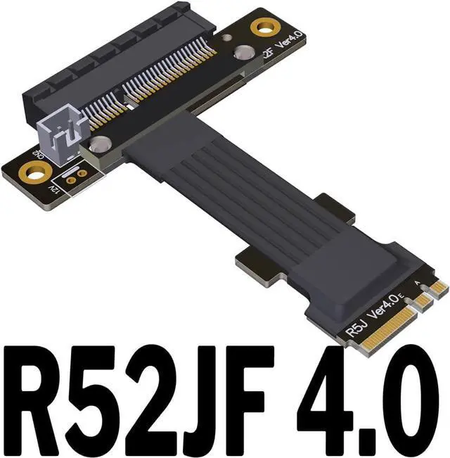 Alt view image 2 of 6 - PCI-e 4.0 M.2 WiFi A.E Key A+E to PCI-e x1/ x4/ x16 Slot Riser Extender Adapter Card Ribbon Gen4.0 PCIE Cable Wireless Network Card 8G/BPS (25cm,Pcie4.0 4X R52JF)