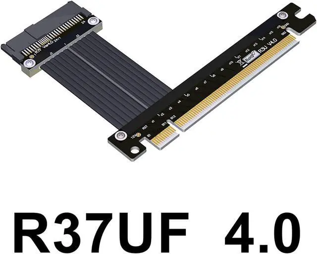Alt view image 2 of 6 - PCIe4.0 x16 to U.2 SFF-8639 Extension Cable Data Transfer Solid State Drive Converter SFF8639 Expansion Riser for U.2 NVMe SSD Hard Disk Gen4 Riser Card Intel (0.25m,R37UF)