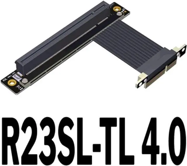 Alt view image 2 of 5 - PCI-E 4.0 Extension Cable 32G/BPS PCI Express Gen4 16x to 4X Riser Card New Shielding Graphics Card 4.0 x16 x4 PCIE Riser Extender for GTX3080ti RX5700xt GPU 1U Server (0.15m,R23SL-TL)