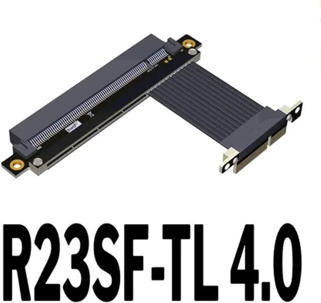 Alt view image 2 of 5 - PCI-E 4.0 Extension Cable 32G/BPS PCI Express Gen4 16x to 4X Riser Card New Shielding Graphics Card 4.0 x16 x4 PCIE Riser Extender for GTX3080ti RX5700xt GPU 1U Server (0.15m,R23SF-TL)