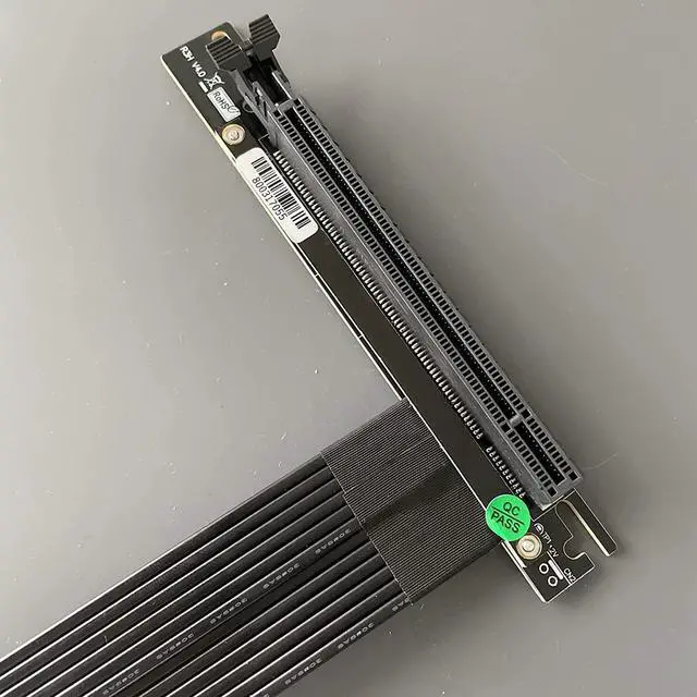 Alt view image 5 of 6 - PCI-E 4.0 Extension Cable 32G/BPS PCI Express Gen4 16x to 4X Riser Card New Shielding Graphics Card 4.0 x16 x4 PCIE Riser Extender for GTX3080ti RX5700xt GPU 1U Server (0.15m,R23SH)