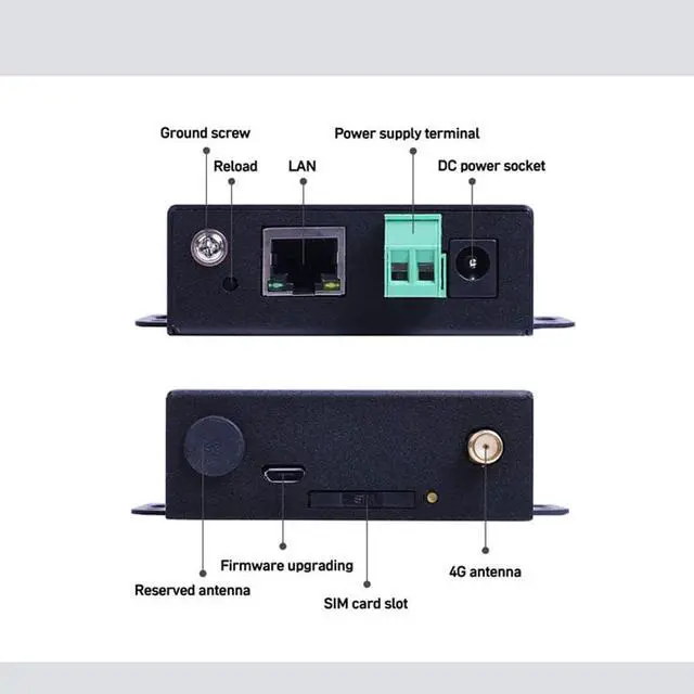 Alt view image 4 of 7 - USR-G805 4G VPN Router Mini Industrial LTE Modem 4G Cellular Router RJ45 Connector 10/100 Mbps Ethernet Port with 1 LAN Port Sim Card Slot Support 4G/3G/2G Network Firmware Update