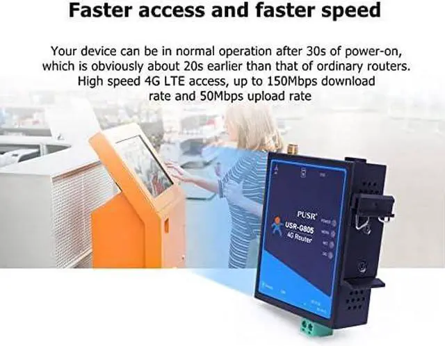 Alt view image 6 of 7 - USR-G805 4G VPN Router Mini Industrial LTE Modem 4G Cellular Router RJ45 Connector 10/100 Mbps Ethernet Port with 1 LAN Port Sim Card Slot Support 4G/3G/2G Network Firmware Update