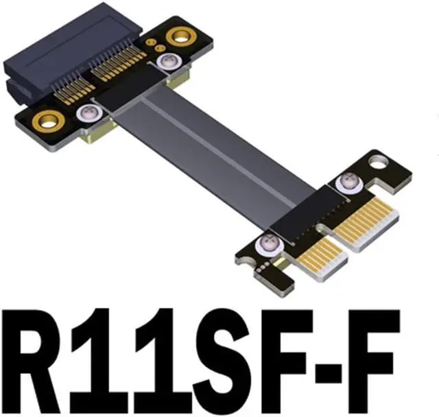 Alt view image 2 of 6 - R11S PCIe 3.0 x1 to x1 Extension Cable EMI Shielding 8G/BPS High Speed PCI Express 1x Riser Card Extender Ribbon Cable (25cm,R11SF-F Open Type)