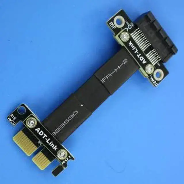 Alt view image 4 of 6 - R11S PCIe 3.0 x1 to x1 Extension Cable EMI Shielding 8G/BPS High Speed PCI Express 1x Riser Card Extender Ribbon Cable (25cm,R11SF-F Open Type)