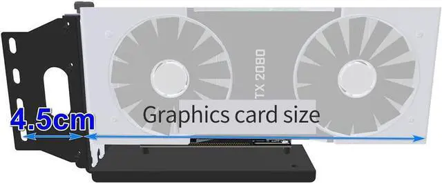 Alt view image 4 of 7 - Graphics Video Cards Vertical Bracket PCIe 3.0 x16 PCI-E Express Extender Extension Cable for ATX PC Chassis Case Support RTX2080ti GTX1080ti Titan XP Radeon580 VEGA64 (15cm,R33SH with Bracket)