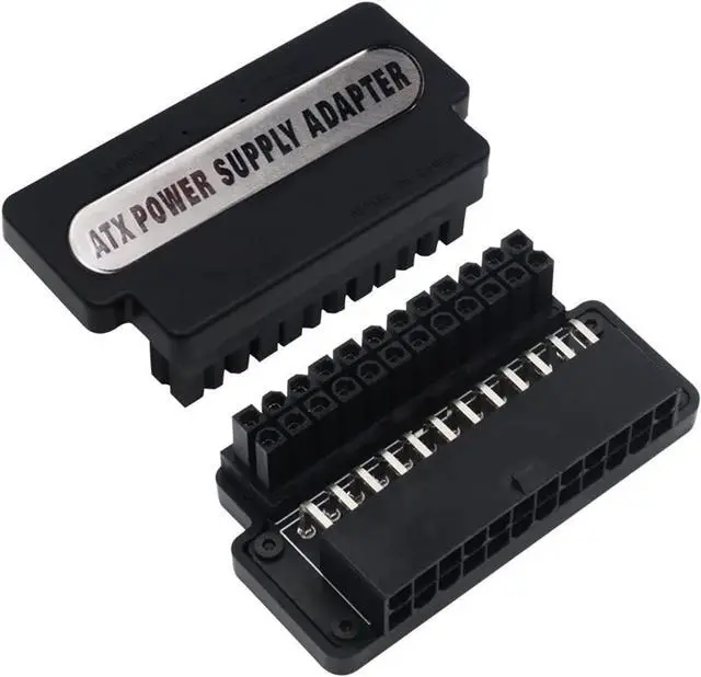 Main image of ATX 24-Pin Female to 24 Pin Male 90 Degree Angled Adapter Mainboard Motherboard Power Connectors for Desktop Power Cable PC Power Supply Cable