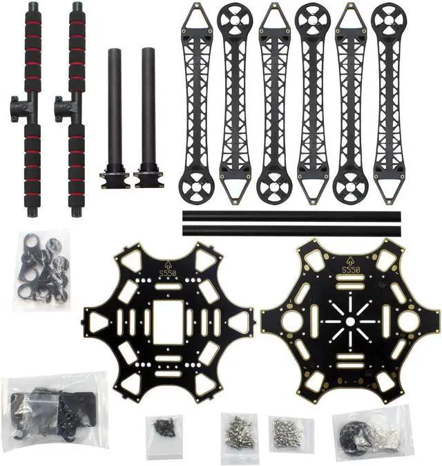 Alt view image 6 of 7 - DIY RC FPV Drone 3S-4S Hexacopter 6-axle Aircraft Kit HMF S550 528mm Frame PXI PX4 Flight Control 920KV Motor GPS FS-i6 Transmitter