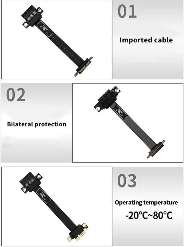 Alt view image 3 of 7 - PCI-E 3.0 1x to 1x Extension Cable High Speed Universal PCI Express 1x Riser Card Ribbon Extender SHK-1X 8GB/bsp Support PCI-E 1x 4X 8X 16x (5cm,SHK-1X-9018)