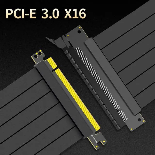 Alt view image 3 of 4 - GPU Riser Cable PCI-E 3.0 16x High Speed Flexible Extender Card Universal 180 Degree Adapter 128GB/bsp Support 3060 Graphic Card (30cm)