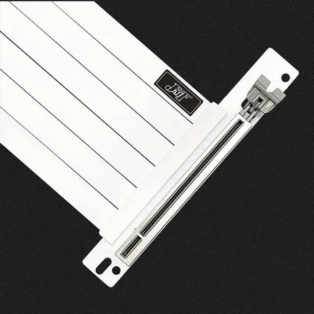 Alt view image 2 of 3 - GPU Riser Cable PCI-E 3.0 16x High Speed Flexible Extender Card Universal 90 Degree Adapter Support 3060 Graphic Card (White,20cm)