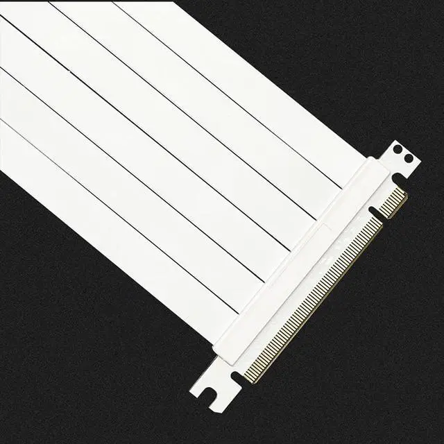 Alt view image 3 of 3 - GPU Riser Cable PCI-E 3.0 16x High Speed Flexible Extender Card Universal 90 Degree Adapter Support 3060 Graphic Card (White,20cm)