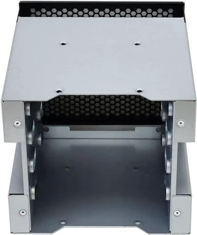 Alt view image 3 of 5 - 5" 3 x Optical Drive Bay to 4-Bay 3.5 Inch SATA SAS HDD Cage Rack Bracket Hard Drive Tray Caddy Adapter with SATA 3.0 Date Cable (Only Caddy)