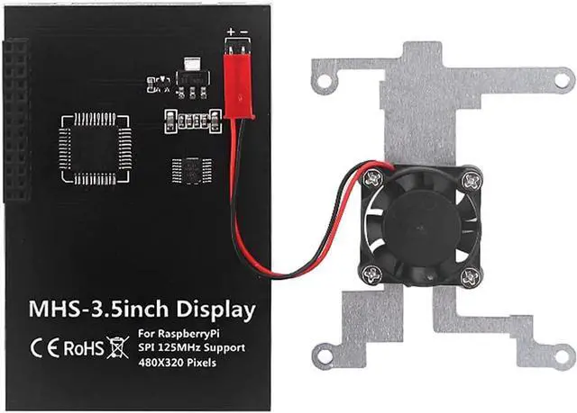 Alt view image 4 of 6 - 3.5 inch TFT LCD Touch Screen Display w/Fan Touch Pen Input Monitor Kit Compatible with HDMI Raspberry Pi 4B 3B 3B+ (No Case)