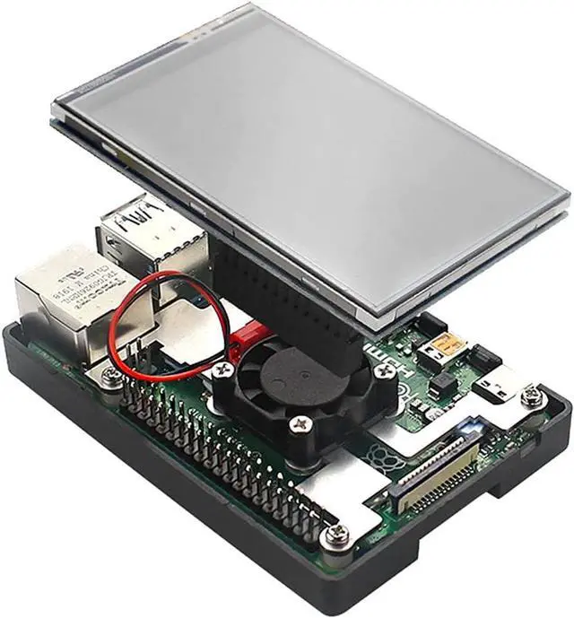 Main image of 3.5 inch TFT LCD Touch Screen Display w/Fan Touch Pen Input Monitor Kit Compatible with HDMI Raspberry Pi 4B 3B 3B+ (No Case)