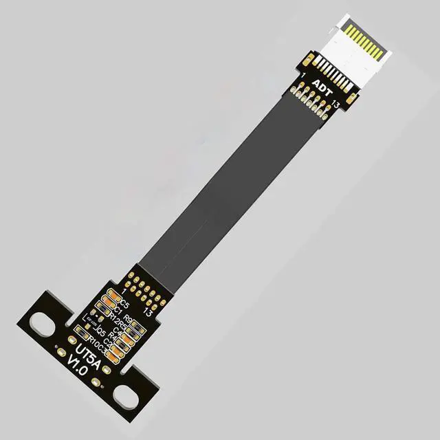Alt view image 4 of 7 - ADT-LINK USB 3.1 Extension Adapter Cable Male and Female Type-c to Type-e Data Cable 10G/BPS for ITX Motherboard Built-in USB Device (25cm,T5T-F6B)