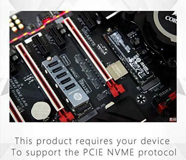 Alt view image 5 of 6 - JEYI M.2 NVME M Key PCI-E 3.0 to 5 Ports SATA 3 Expansion Card 16G JMB585 Chip SATA Disk Array Card Support M. 2 Nvme PCI-E SSD for Raid ThunderBolt3