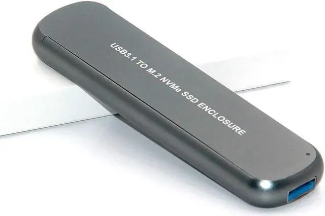 Alt view image 2 of 6 - M2 SSD Case Enclosure USB 3.1 to PCI-E M.2 SSD Hard Disk Case Box External Hard Drive Case for NVME 2242/2260/2280 M.2 SSD (Grey)